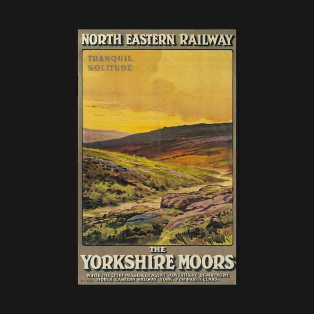 The Yorkshire Moors - NER - Vintage Railway Travel Poster - 1910 by BASlade93