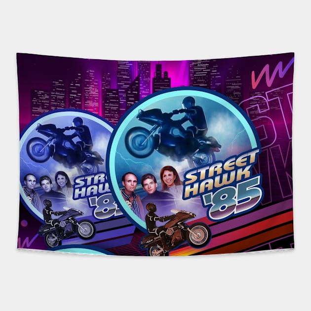 Street Hawk v2 Tapestry by Trazzo