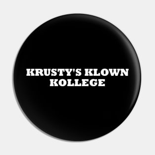 Krusty's Klown Kollege Pin