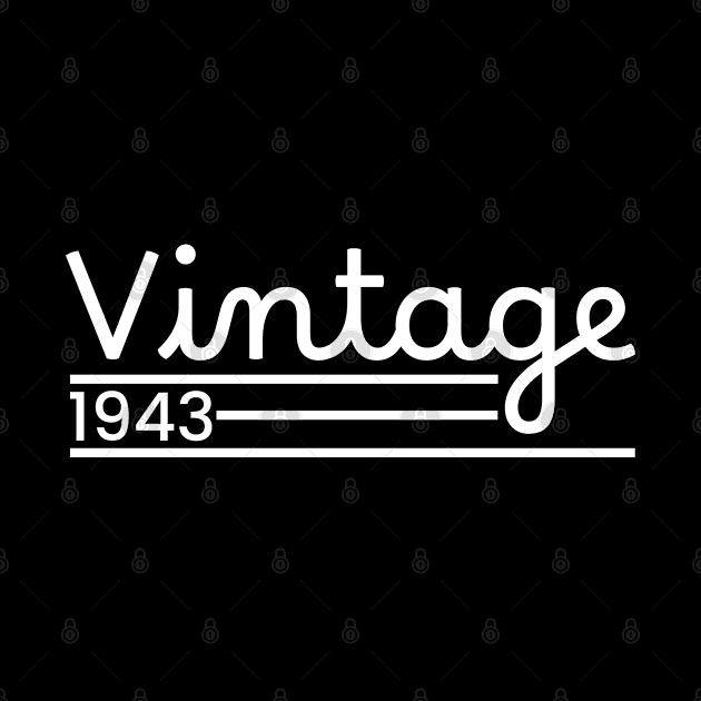 Vintage 1943 Men Women 80th by Mas To