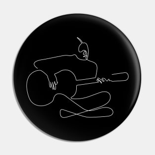 Guitarist | One Line Drawing | One Line Art | Minimal | Minimalist Pin