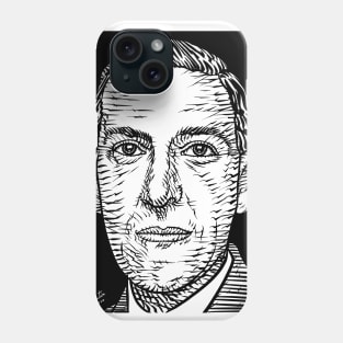 H. P. LOVECRAFT ink portrait Phone Case