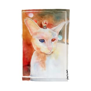 Birthday Watercolor Cat T-Shirt