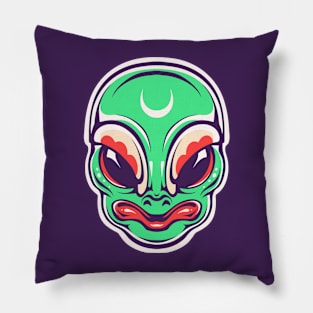 Alien Tattoo Face Pillow