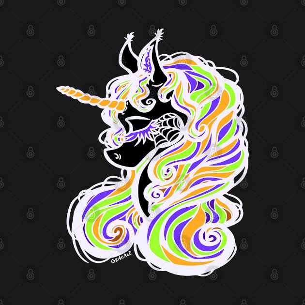 Halloween Night Unicorn by Jan Grackle