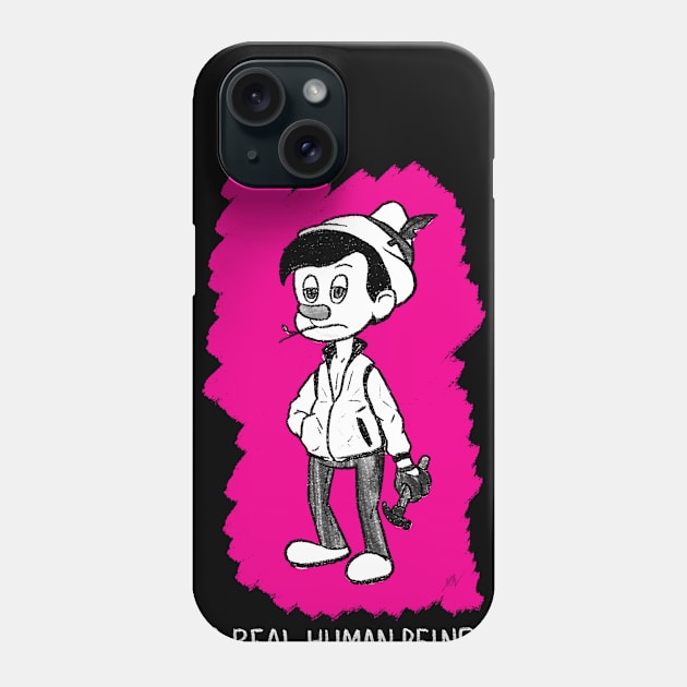 A Real Human Being (White Text) Phone Case by jareddweiss