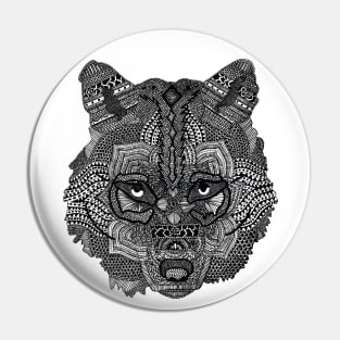 Wolf (Design on Front) Pin