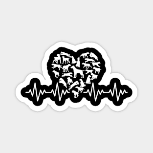 Labrador Retriever Hearbeat Gift For Labrador Retriever Lovers Magnet