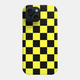 Daffodil and Black Chessboard Pattern Phone Case