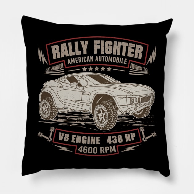 Off Road Crossover Rally Fighter Pillow by Guyvit