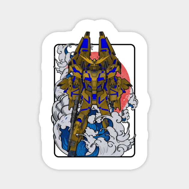 RX-0 Unicorn Gundam 03 Phenex Magnet by gblackid