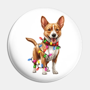 Christmas Basenji Pin