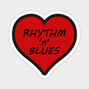 Rhythm 'n' Blues Lover's Classic Heart Magnet