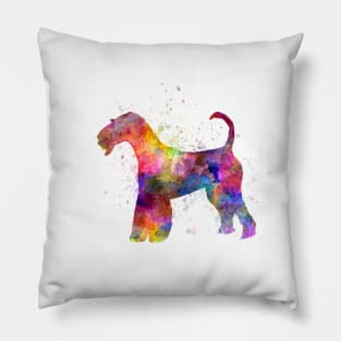 airedale terrier  dog in watercolor Pillow