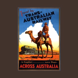 Vintage Trans-Australian Railway Advertising T-Shirt