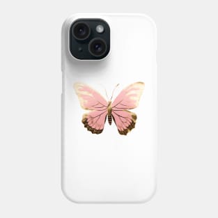 Pink and golden Butterfly Phone Case