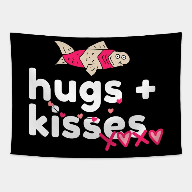 hugs and kisses by mencarirejeki Tapestry by mencarirejeki