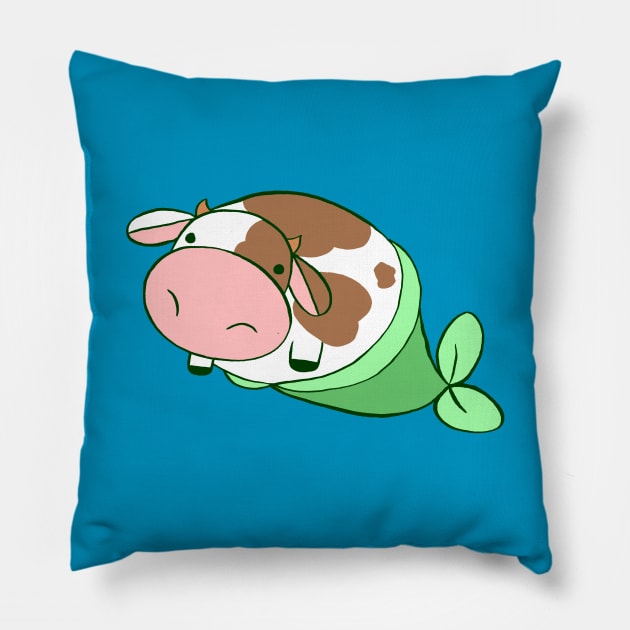 Mermaid Cow Pillow by saradaboru