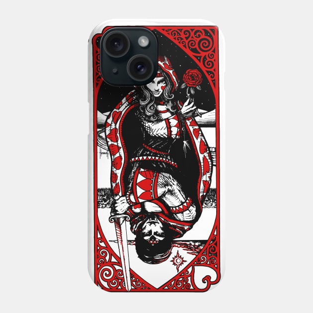 Queen of Hearts Phone Case by WorkOfArtStudios