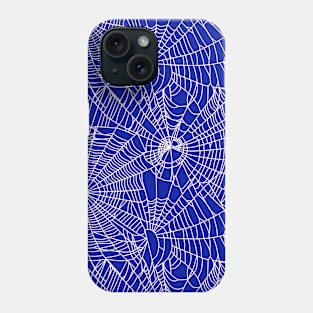 Blue Spider Webs Phone Case