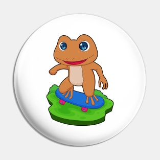 Frog Skater Skateboard Sports Pin