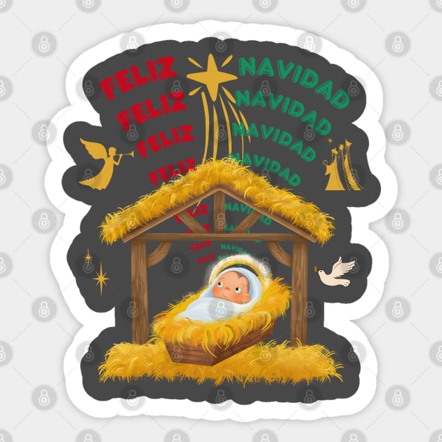 feliz navidad natividad clip art