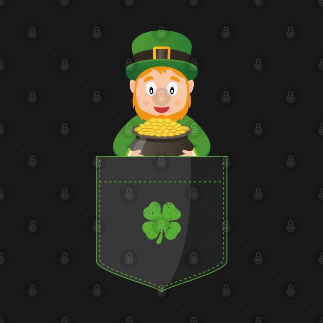 Pocket Leprechaun Funny St Patricks Day by trendingoriginals