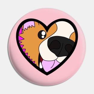 Corgi In Your Face Pin