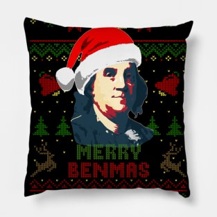 Benjamin Franklin Merry Benmas Pillow