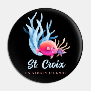 St Croix US Virgin Islands USVI Coral Reef Fish Pin