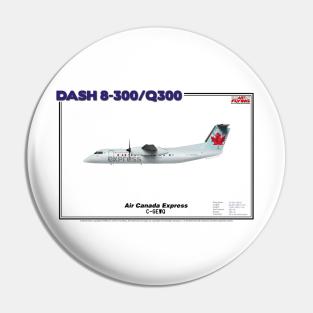 DeHavilland Canada Dash 8-300/Q300 - Air Canada Express (Art Print) Pin