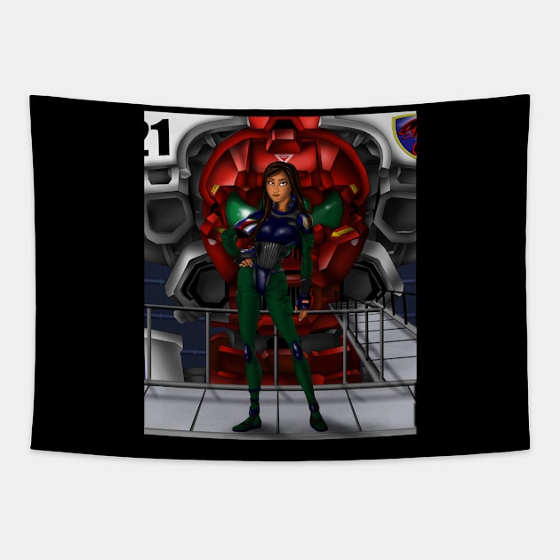 Uziel Pilot Tapestry by Oswald's Oddities