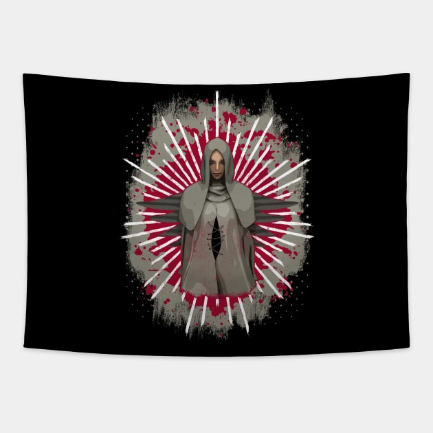 Mystical Horror Ghost Angel Tapestry by Drop23