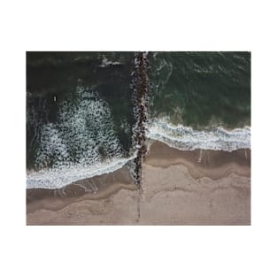 Aerial View of a Ventura, California Jetty T-Shirt