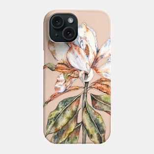 Large white magnolia Phone Case