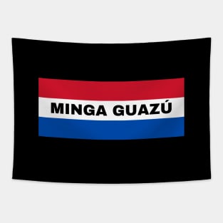 Minga Guazú City in Paraguay Flag Colors Tapestry