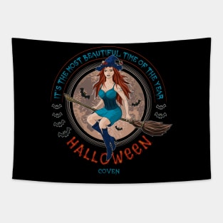 Halloween coven Tapestry