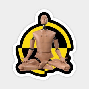 Crash Test Dummy Yellow Man Testing Car Crash Magnet