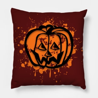 Splatter pumpkin Pillow