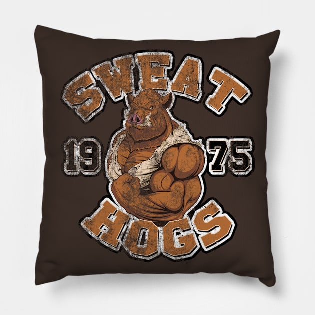 Sweat Hogs from Welcome Back Kotter Pillow by hauntedjack