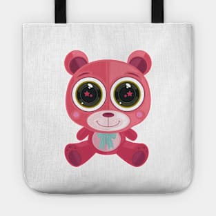 Teddy Bear - Star Eye Pink Tote