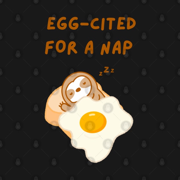 Cute Fried Egg on Toast Sloth by theslothinme