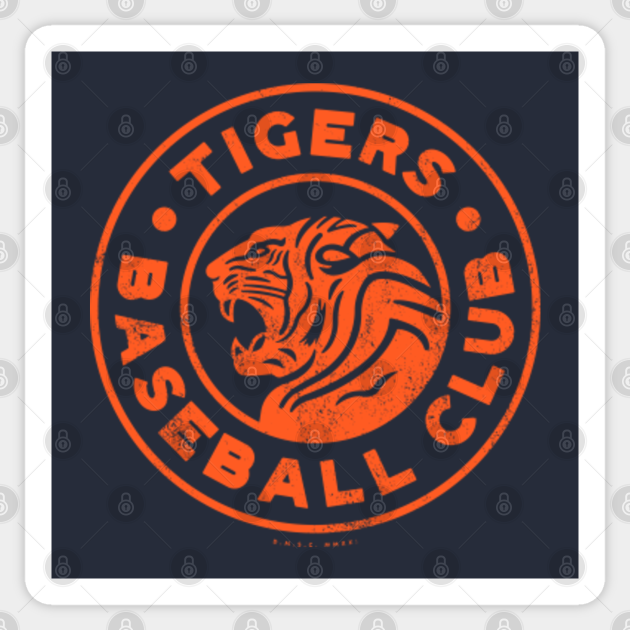 Tigers - 1920's Baseball Club (Orange) - Detroit - Sticker | TeePublic