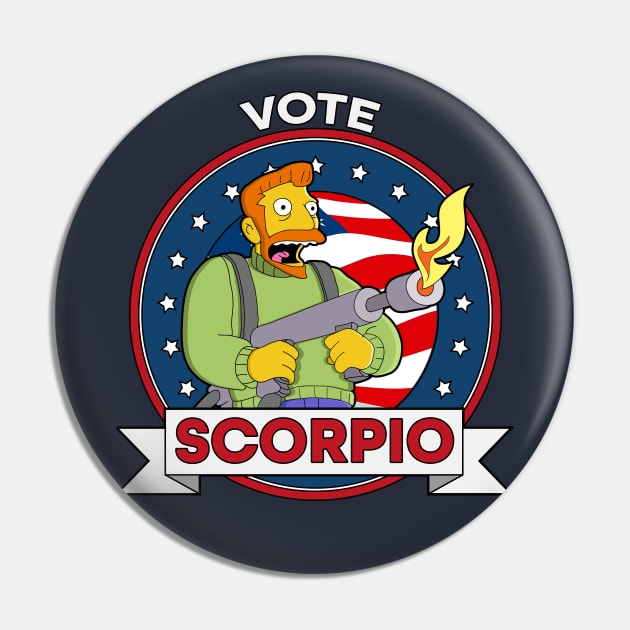 Vote Scorpio Pin by TopNotchy