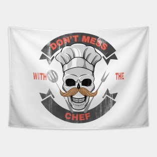 Don't Mess with the Chef with a Moustache Tapestry