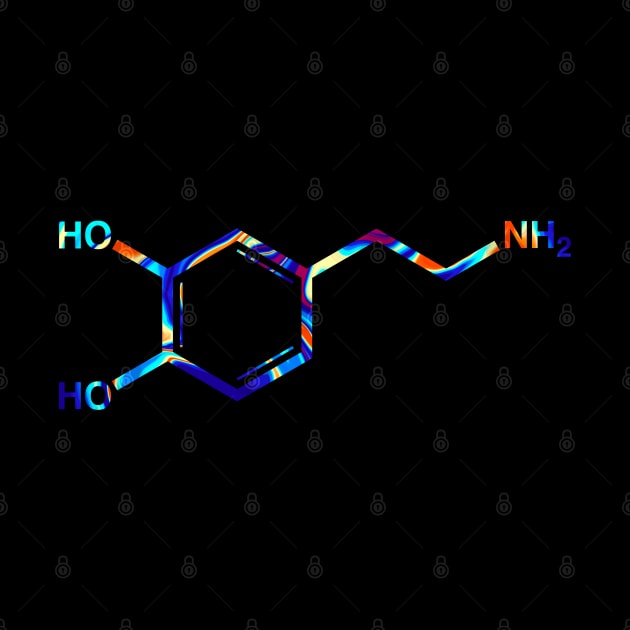 Psychedelic Dopamine Molecule by the-bangs