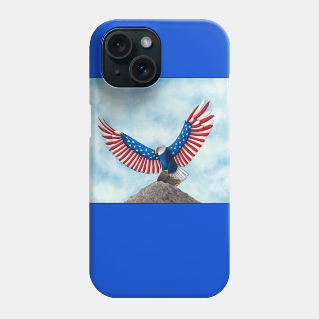 Patriotic Eagle Phone Case by MelindasWildlifeArt1