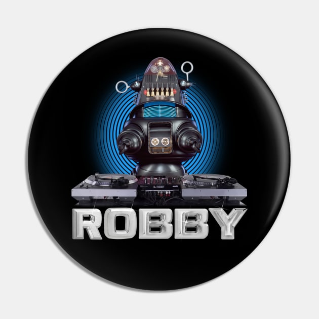 ROBBY the ROBOT : Hip-Hop DJ Turntables Pin by KERZILLA