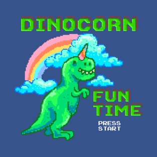 8-Bit Dinocorn Fun Time T-Shirt