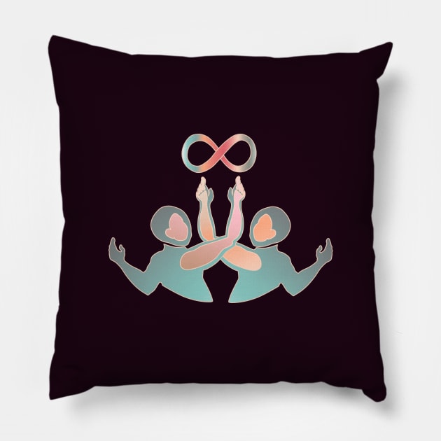 LAST Logo Dark Pillow by LondonAutisticsStandingTogether